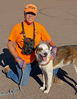Susan and Search Dog Ringo
